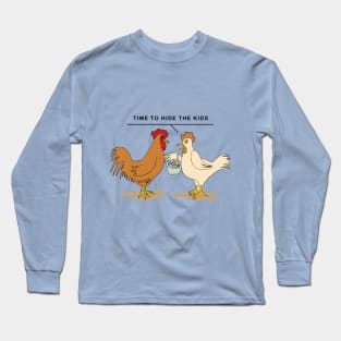 Easter Egger Chicken Time To Hide The Kids Long Sleeve T-Shirt